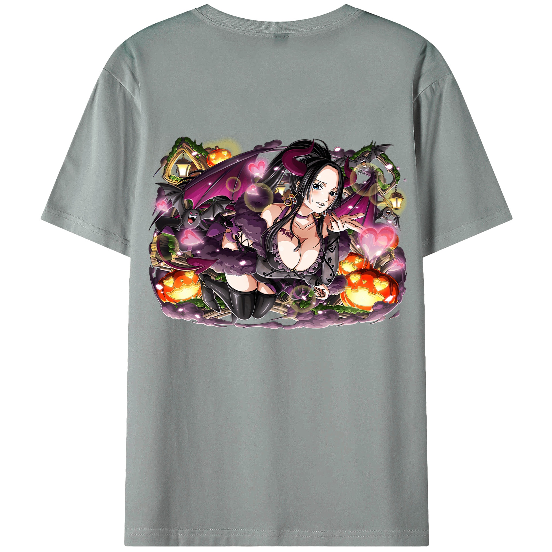 ワンピース ボア・ハンコック ONE PIECE Boa·Hancock 綿100％ メンズ半袖Tシャツ（バックプリント） 通気性